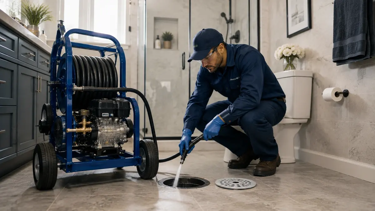 Bathroom Drain Hydro Jetting in Encinitas