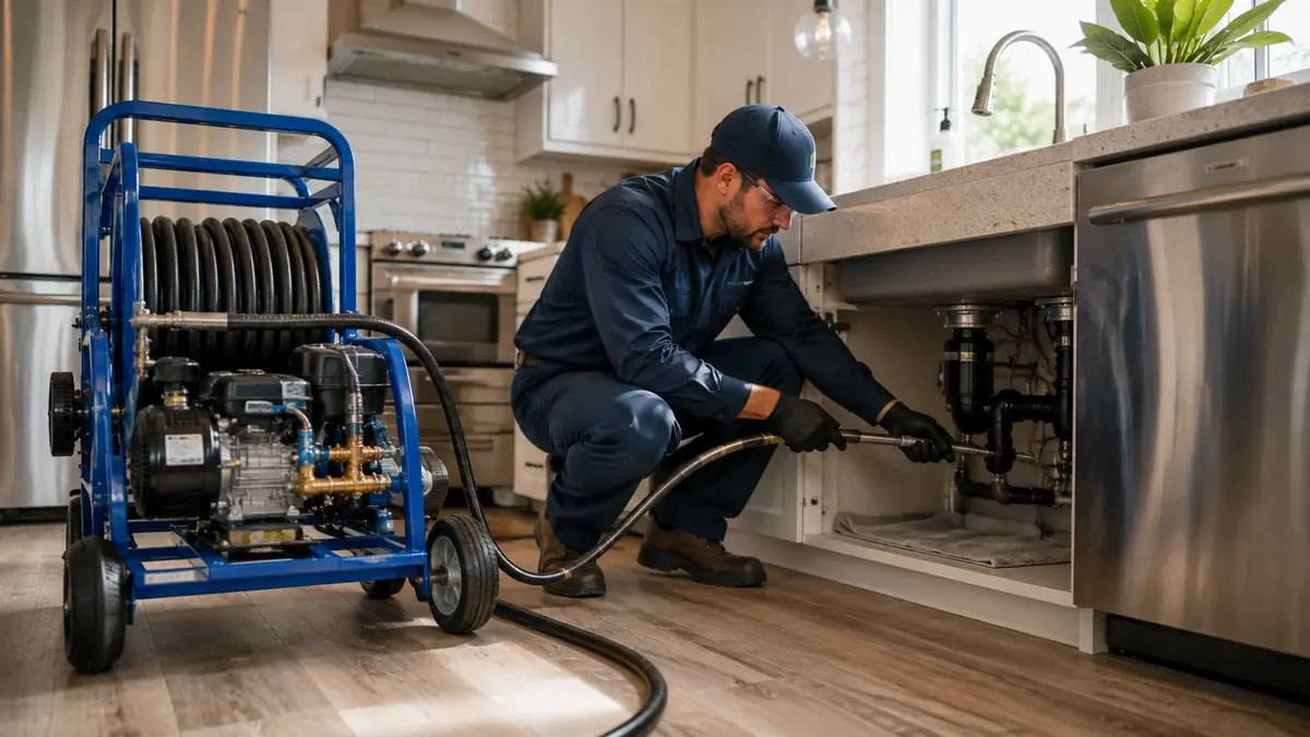 Kitchen Drain Hydro Jetting in Encinitas