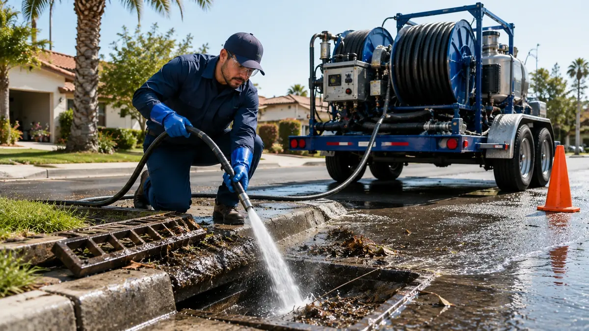 Storm Drain Hydro Jet Cleaning in Encinitas