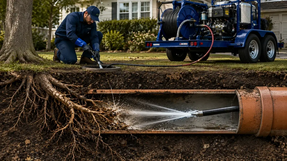 Tree Root Removal with Hydro Jetting in Encinitas